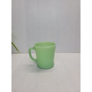 Vintage Mug Jadeite, Anchor Hocking Fire King Green, D Handle, Coffee Cup